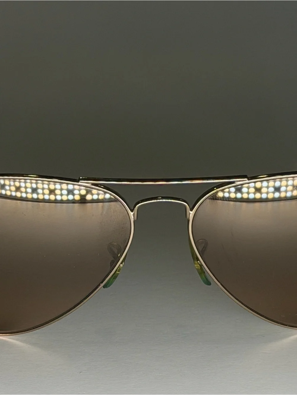Ray-Ban Men's Gold Aviator Sunglasses with Brown Lenses